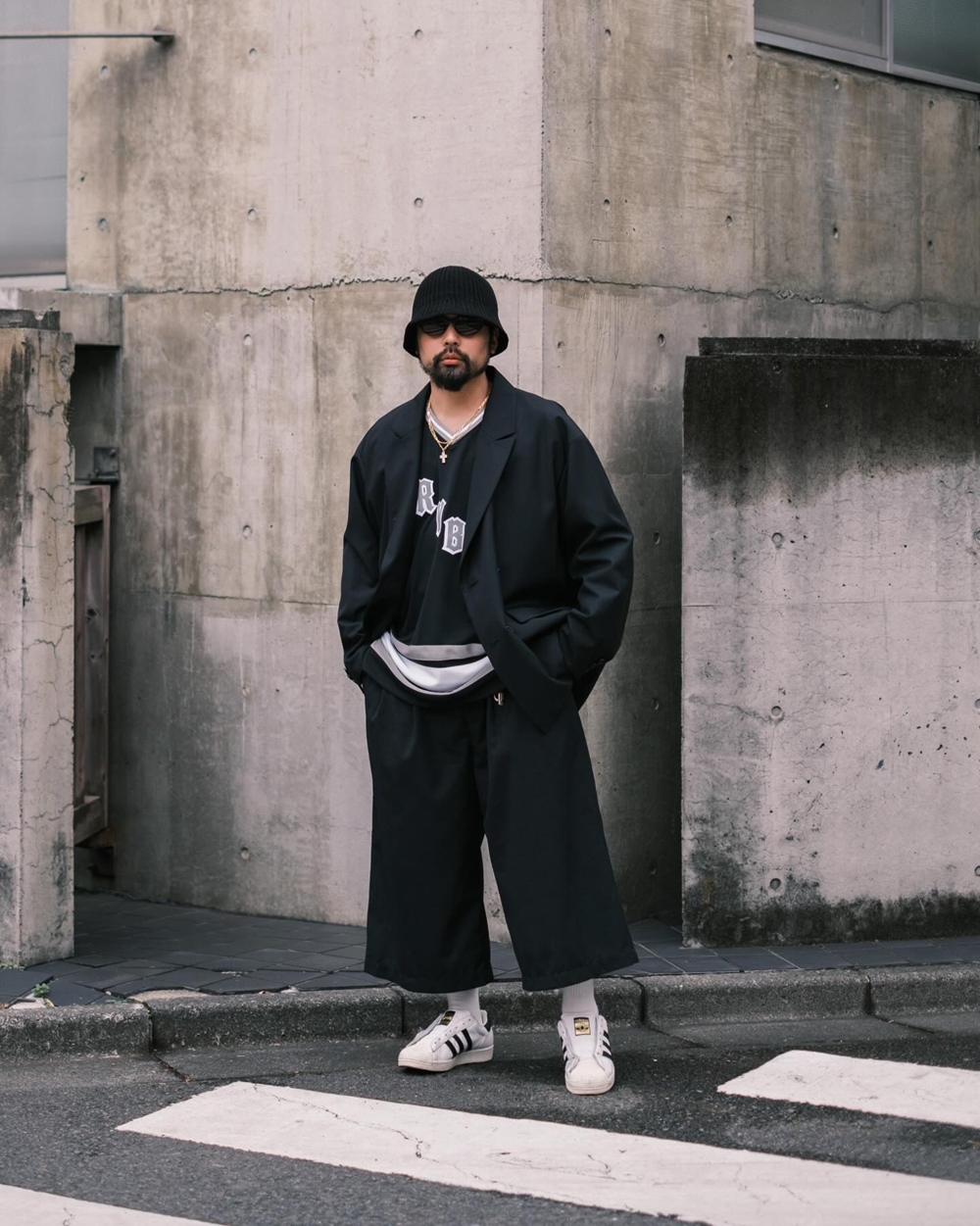 COOTIE PRODUCTIONS/T/W Saxony Double Breasted Jacket（Black