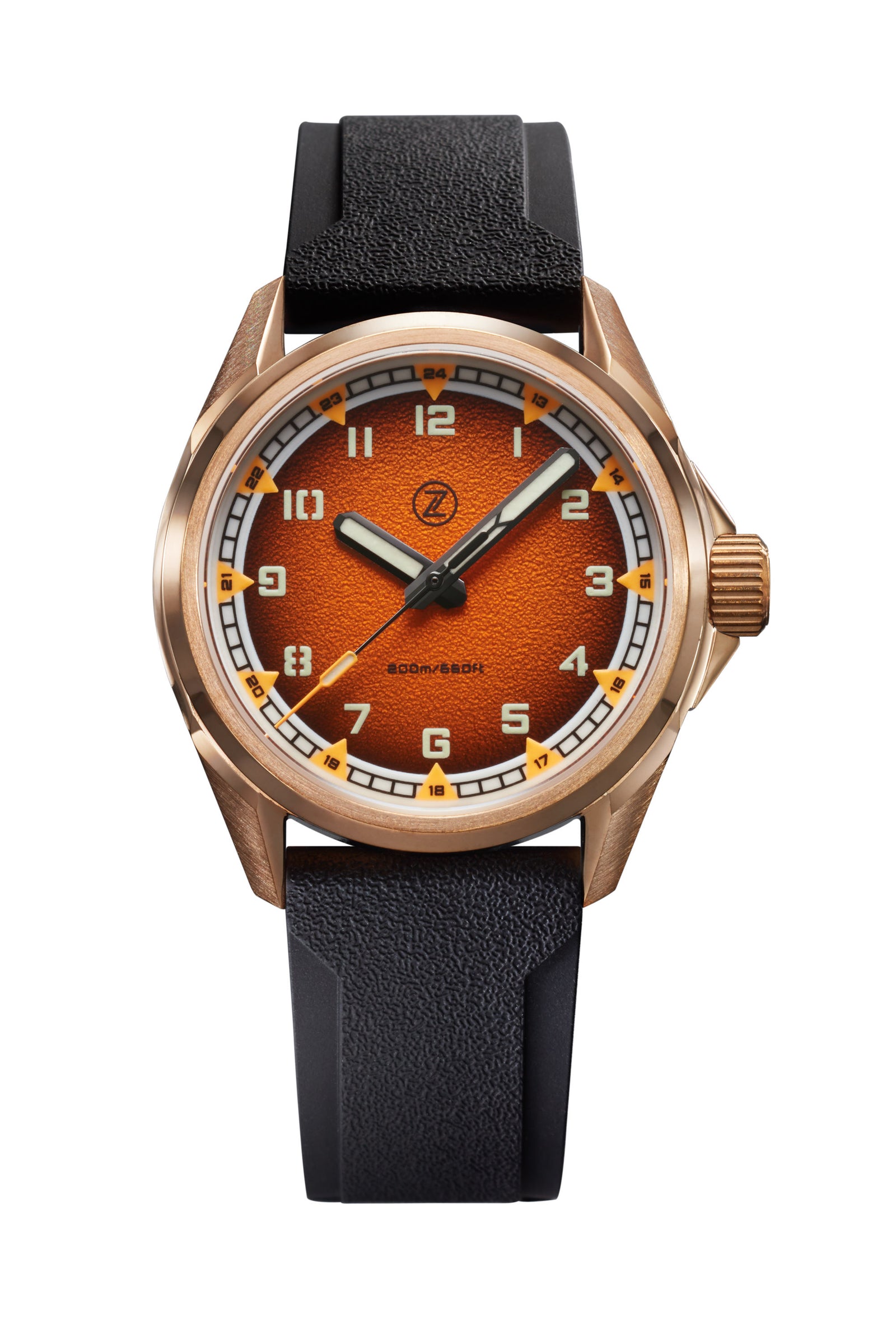 Swordfish Field 38mm Bronze 'Burnt Orange' – Zelos Watches