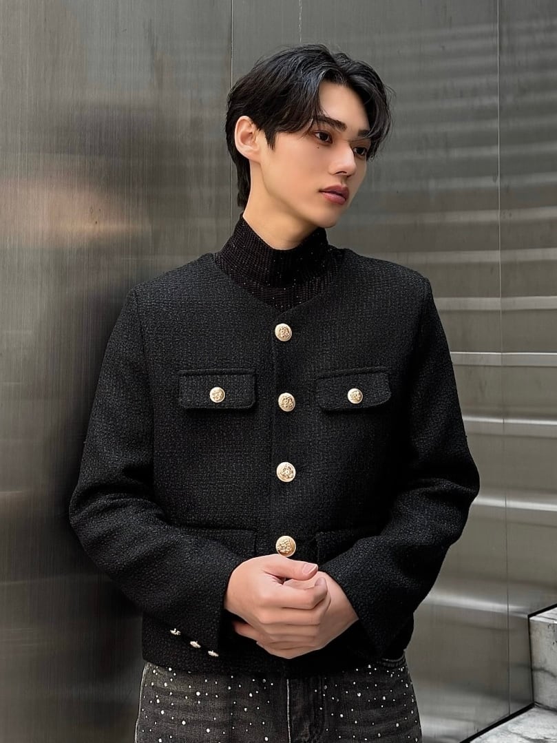 ALUDE SELECT】gold no color tweed jacket | 【ALUDE】韓国メンズ