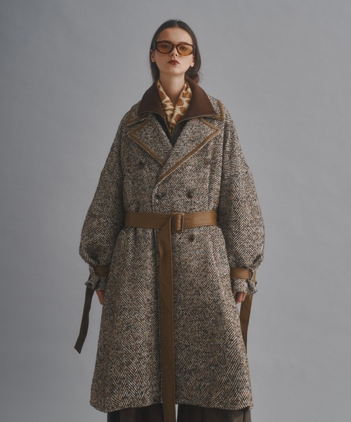 seyto（セイト）の「Herringbone tweed over long coat / ヘリンボーン