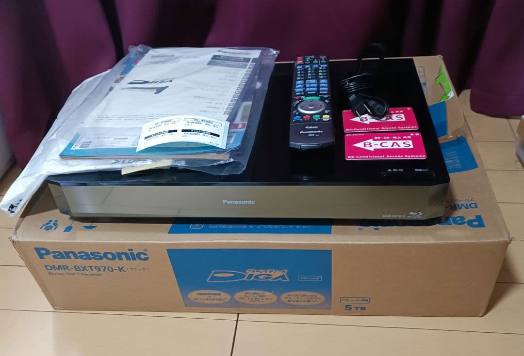 Panasomic BDレコーダー DIGA DMR-BXT970　元箱あり 録画も操作もまさに“自由自在”。チャンネル録画を極めた新世代ディーガ