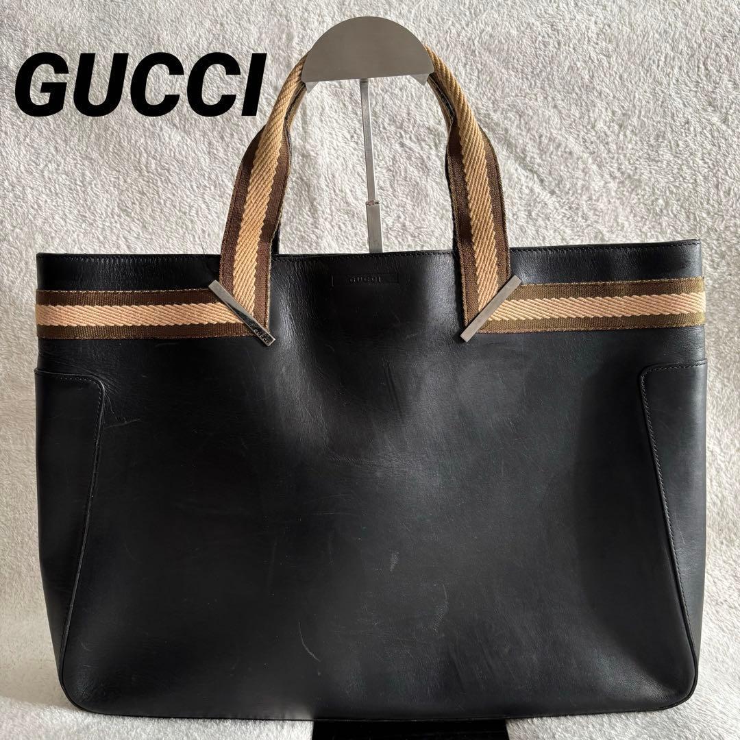 GUCCI グッチ レザー ビジネスバッグ ブラック 本革 黒 鞄 メンズ GUCCI（グッチ）のビジネスバッグを10年愛用した使用感をレビュー