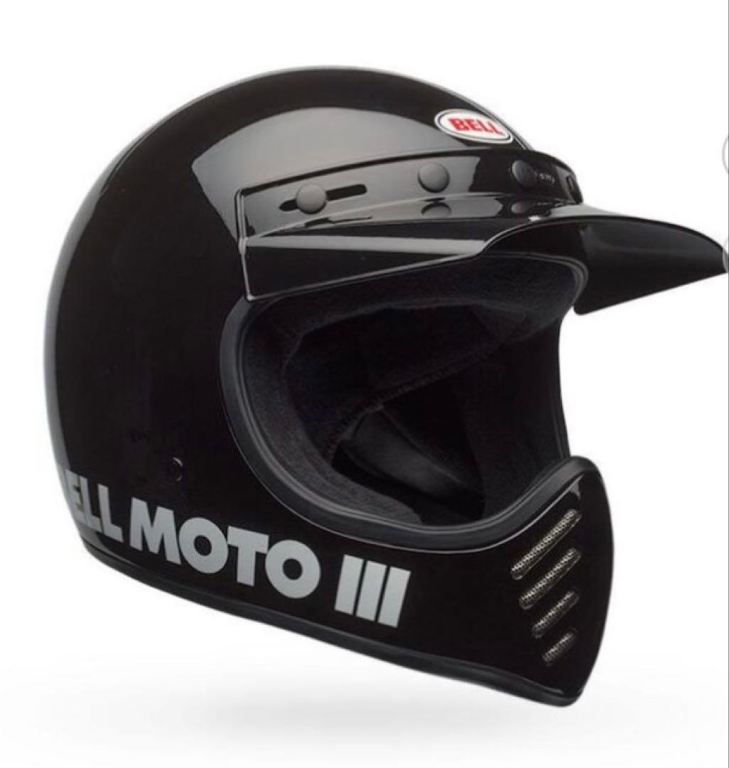 BELL MOTO III ブラック フルフェイスヘルメット　インテリア BELL（ベル） 送料無料 Dead Stock 新品 BELL MOTO3 BLACK 60cm